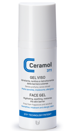 Cosmetice - Gel hidratant pentru ten sensibil, mixt și predispus la acnee, 50 ml, Ceramol - calmare și refacerea barierei cutanate