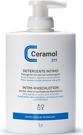 Cosmetice - Gel pentru igienă intimă, 250 ml, Ceramol - curățare delicată pentru pielea și mucoasele sensibile