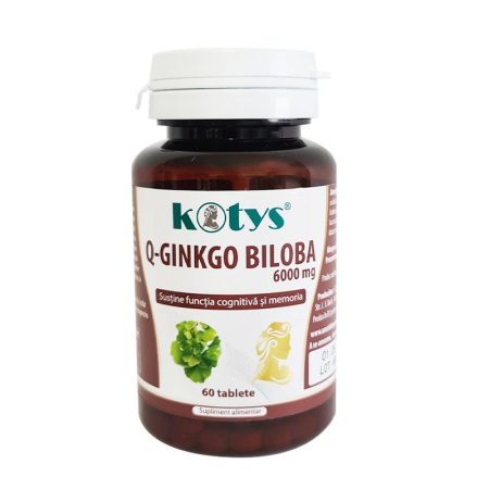 Afectiuni Frecvente - Ginkgo Biloba 6000 mg, 60 tablete – Memorie, Concentrare și Sănătate Cerebrală