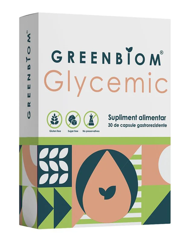 Suplimente alimentare - GLYCEMIC ( PREBIOTIC - GESTIONEAZA ZAHARUL DIN SANGE SI SANATATEA DIGESTIVA IN DIABETUL DE TIP II)  30cps