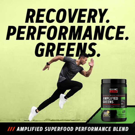 Gnc Amp Amplified Greens Superfoods Performance Blend, Ameste De Super Alimente Verzi Cu Aroma De Limonada Racoritoare, 282.6 G [2]