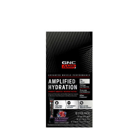  Gnc Amp Amplified Hydration, Electroliti Cu Aroma De Acai, Afine Si Rodie, 7.51 G [2]