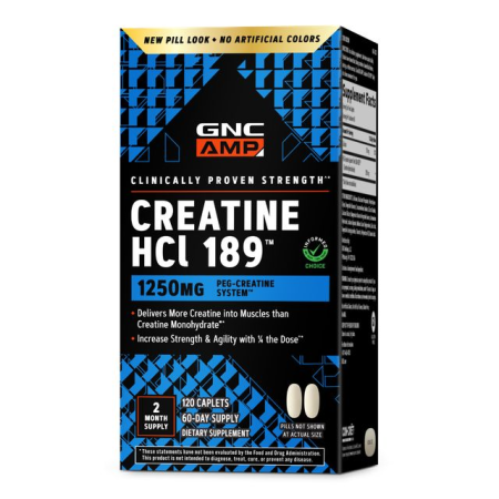 Energie & oboseală - Gnc Amp Creatine Hcl 189, Creatina Hidroclorid Cu Administrare Si Absorbtie Rapida, 120 Tb