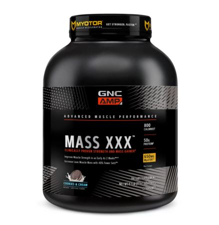 Suplimente alimentare - Gnc Amp Mass Xxx, Gainer Proteic, Cu Aroma De Biscuiti Si Frisca, 2769 G
