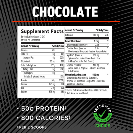 Gnc Amp Mass Xxx, Gainer Proteic Cu Aroma De Ciocolata, 2730 G [5]