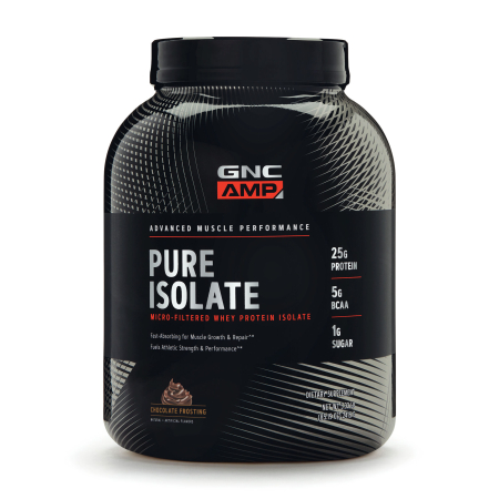 Suplimente alimentare - Gnc Amp Pure Isolate, Proteina Izolata Din Zer Cu Aroma De Ciocolata, 2415 G