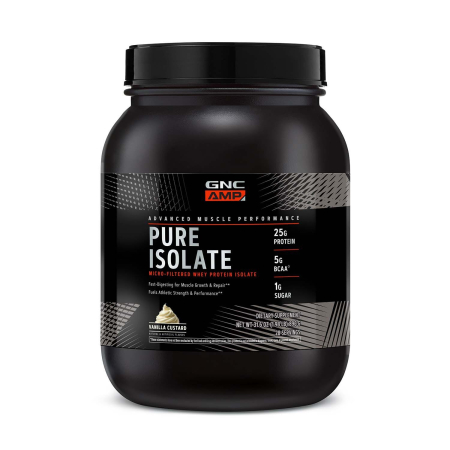 Suplimente alimentare - Gnc Amp Pure Isolate, Proteina Izolata Din Zer Cu Aroma De Vanilie, 896 G