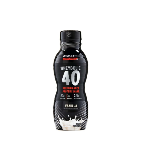 Suplimente alimentare - Gnc Amp Wheybolic 40, Shake Proteic Rtd Cu Aroma De Vanilie, 414 Ml