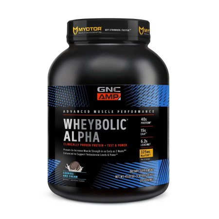 Suplimente alimentare - Gnc Amp Wheybolic Alpha Myotor, Proteina Din Zer Cu Aroma De Biscuiti Cu Crema, 1276 G