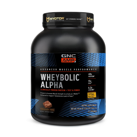Suplimente alimentare - Gnc Amp Wheybolic Alpha Myotor, Proteina Din Zer Cu Aroma De Ciocolata, 1322.2  G
