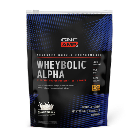 Suplimente alimentare - Gnc Amp Wheybolic Alpha, Proteina Din Zer, Cu Aroma De Vanilie, 537.3  G