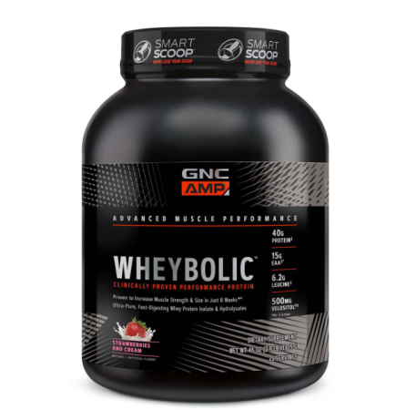 Suplimente alimentare - Gnc Amp Wheybolic, Proteina Din Zer, Cu Aroma De Capsuni Si Frisca, 1350 G 