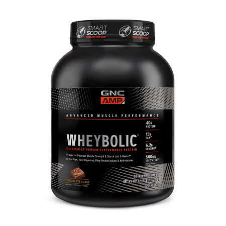 Suplimente alimentare - Gnc Amp Wheybolic, Proteina Din Zer, Cu Aroma De Ciocolata, 1362.5 G