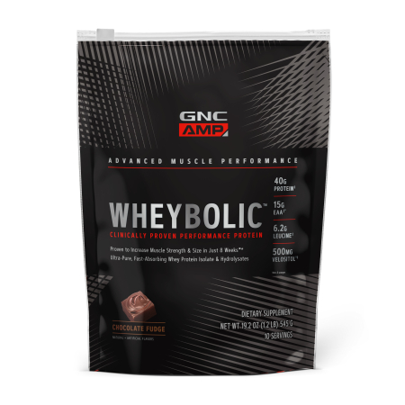 Suplimente alimentare - Gnc Amp Wheybolic, Proteina Din Zer, Cu Aroma De Ciocolata, 545 G