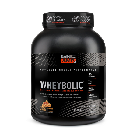 Suplimente alimentare - Gnc Amp Wheybolic, Proteina Din Zer, Cu Aroma De Unt De Arahide, 1307.5 G               