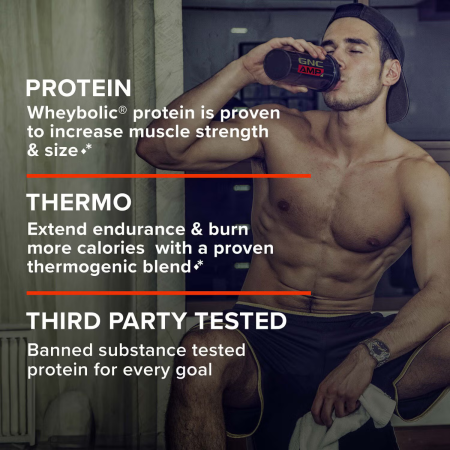 Gnc Amp Wheybolic Ripped, Proteina Din Zer, Cu Aroma De Biscuiti Cu Crema, 472.5 G  [6]