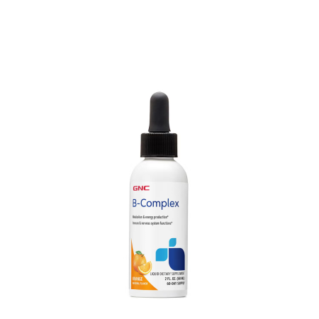 Energie & oboseală - Gnc B-complex, Complex De Vitamine B Lichid, Cu Aroma Naturala De Portocale, 60 Ml