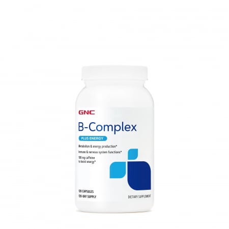 Capsule/comprimate/siropuri - Gnc B-complex + Energy, B Complex + Formula Energizanta, 120 Cps