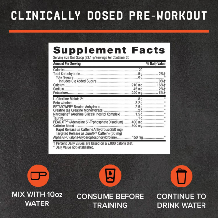 Gnc Beyond Raw Lit Af, Formula Pre-workout, Aroma De Lamaie, 446.4 G [5]