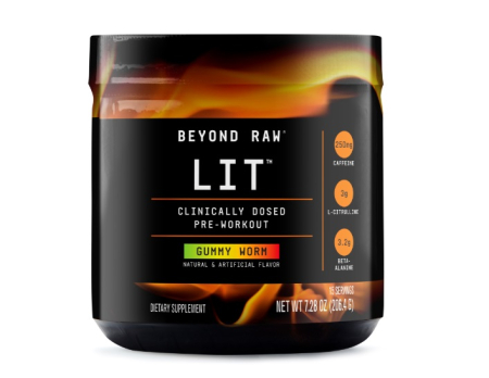 Suplimente alimentare - Gnc Beyond Raw Lit  Pre Workout Cu Aroma De  Gummy Worm, 211 G