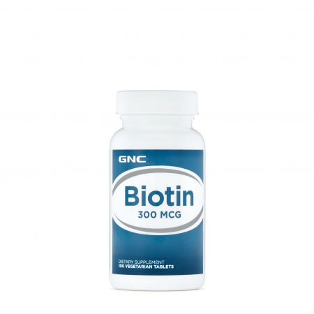 Capsule/comprimate/siropuri - Gnc Biotin 300 Mcg, Biotina, 100 Tb