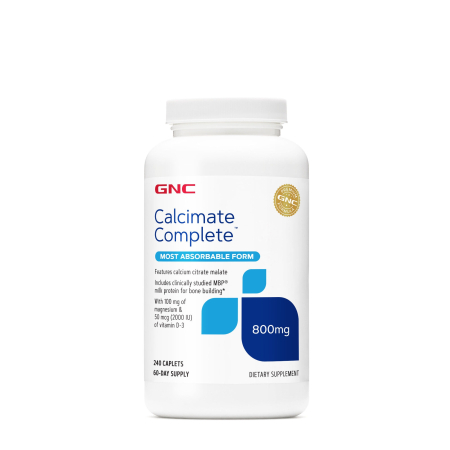 Suplimente alimentare - Gnc Calcimate Complete, Calciu Citrat Malat, 240 Tb