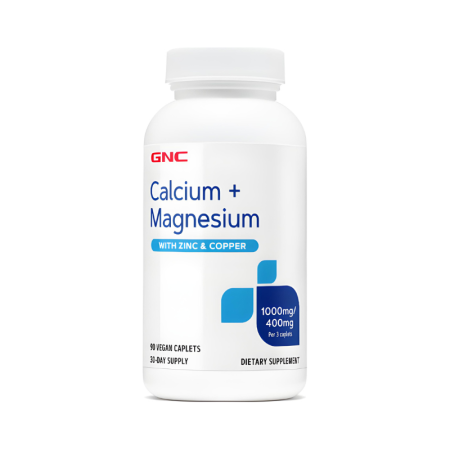 Afectiuni Frecvente - Gnc Calciu 1000 Mg Magneziu 400 Mg With Zinc & Cooper, Formula Premium De Calciu, Magneziu, Zinc Si Cupru, 90 Cps