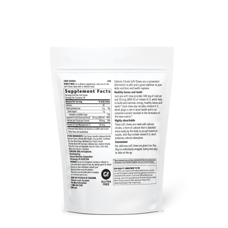 Gnc Calciu Citrat Caramele Cu Aroma Naturala De Fructe De Padure Si Frisca, 30 Caramele [1]