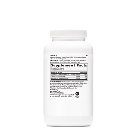 Gnc Calcium Citrate Plus With Magnesium & Vitamin D3, Formula De Calciu Citrat Cu Magneziu Si Vitamina D3, 180 Tb [1]