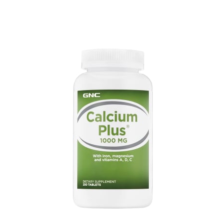Suplimente alimentare - Gnc Calcium Plus 1000 Mg, Calciu, 250 Tb