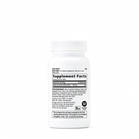 Gnc Choline 250 Mg, Colina, 100 Tb [1]