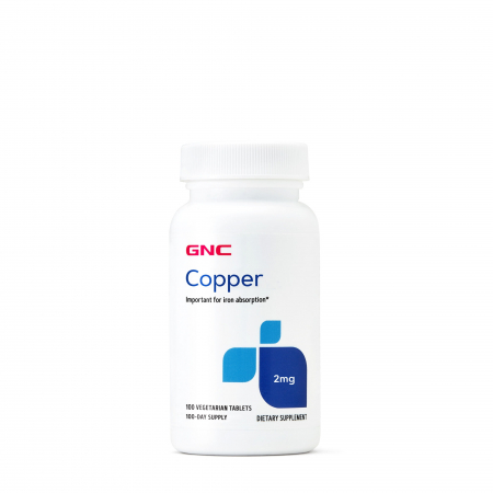 Capsule/comprimate/siropuri - Gnc Copper 2 Mg, Cupru, 100 Tb