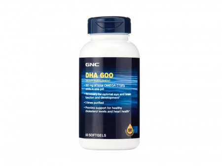 Capsule/comprimate/siropuri - Gnc Dha 600, Acizii Grasi Dha Omega-3, 60 Cps