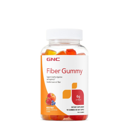 Afectiuni Frecvente - Gnc Fiber Gummy, Jeleuri Cu Fibre Cu Aroma De Fructe Asortate, 90 Jeleuri