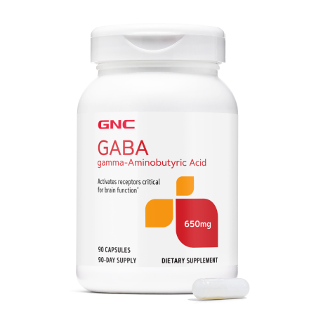 Afectiuni Frecvente - Gnc Gaba 650 Mg, Neurotransmitator Natural Pentru Relaxare, Somn Si Stres, 90 Cps