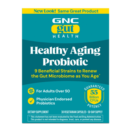 Afectiuni Frecvente - Gnc Gut Health Healthy Aging Probiotic For Adult Over 50, Probiotic Studiat Clinic, 55 Miliarde Ufc Culturi Vii, Pentru Digestie, Microbiom Si Longevitate, Destinat Adultilor Peste 50 De Ani, 30 Cps