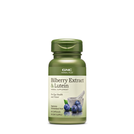 Suplimente alimentare - Gnc Herbal Plus Bilberry Extract & Lutein, Extract De Afine Si Luteina, 60 Cps