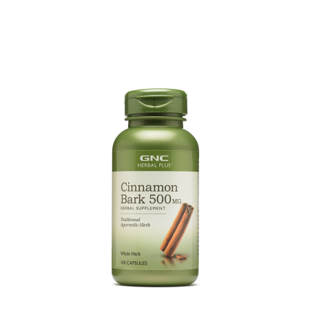 Suplimente alimentare - Gnc Herbal Plus Cinnamon Bark 500 Mg, Scortisoara, 100 Cps