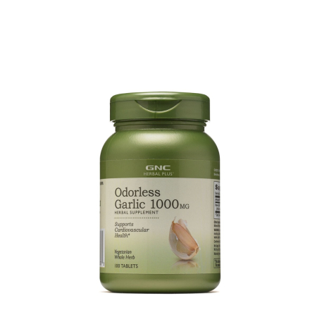 Suplimente alimentare - Gnc Herbal Plus Coated Odorless Garlic, Usturoi Inodor 1000 Mg, 100 Tb