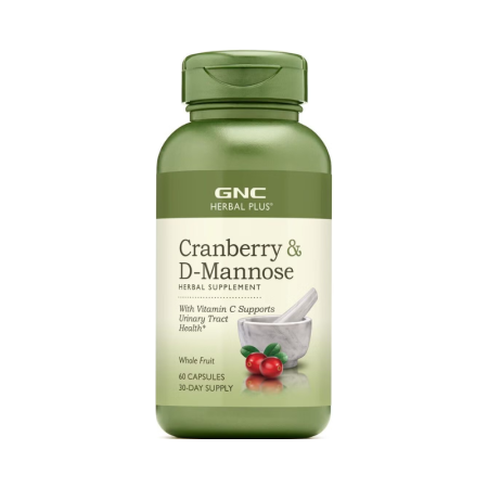 Afectiuni Frecvente - Gnc Herbal Plus Cranberry & D-mannose, Merisor Si D-manoza Cu Vitamina C, 60 Cps