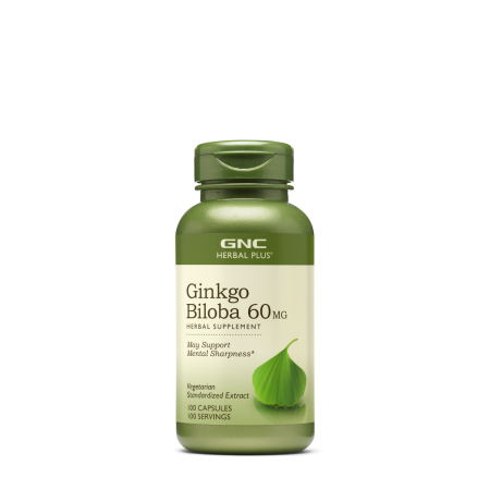 Suplimente alimentare - Gnc Herbal Plus Ginkgo Biloba 60 Mg, 100 Cps