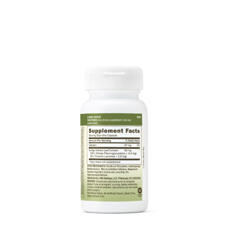Gnc Herbal Plus Ginkgo Biloba 60 Mg, 30 Cps [1]