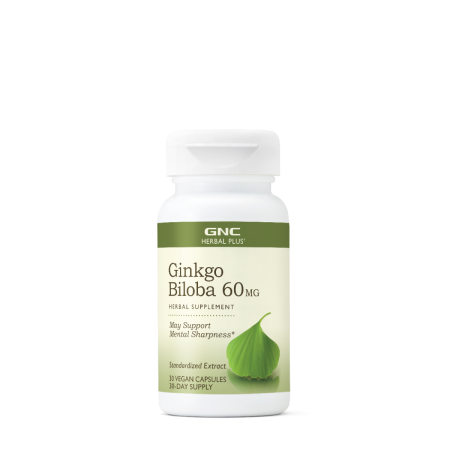 Suplimente alimentare - Gnc Herbal Plus Ginkgo Biloba 60 Mg, 30 Cps