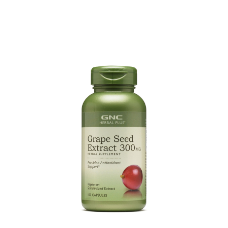 Suplimente alimentare - Gnc Herbal Plus Grape Seed 300 Mg, Extract Din Seminte De Struguri, 100 Cps
