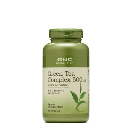 Suplimente alimentare - Gnc Herbal Plus Green Tea Complex 500 Mg, Complex De Ceai Verde, 200 Cps