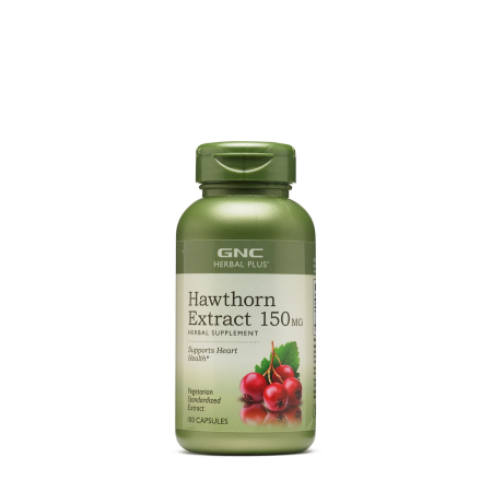 Suplimente alimentare - Gnc Herbal Plus Hawthorn 150mg, Extract De Paducel, 100 Cps