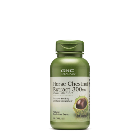 Suplimente alimentare - Gnc Herbal Plus Horse Chestnut 300 Mg, Extract Standardizat De Castan Salbatic, 100 Cps