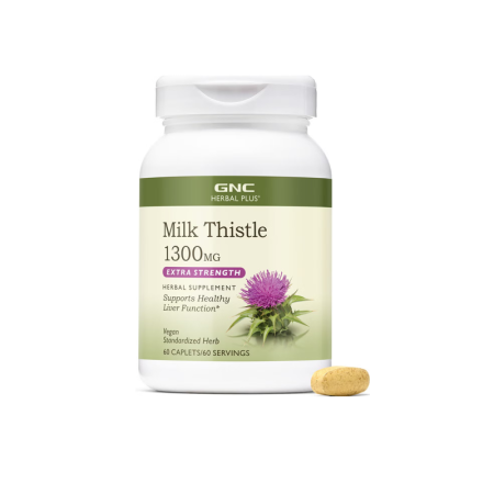 Afectiuni Frecvente - Gnc Herbal Plus Milk Thistle 1300 Mg, Extract Standardizat De Silimarina, 60 Tb