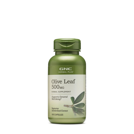 Suplimente alimentare - Gnc Herbal Plus Olive Leaf 500mg, Extract Din Frunze De Maslin, 100 Cps