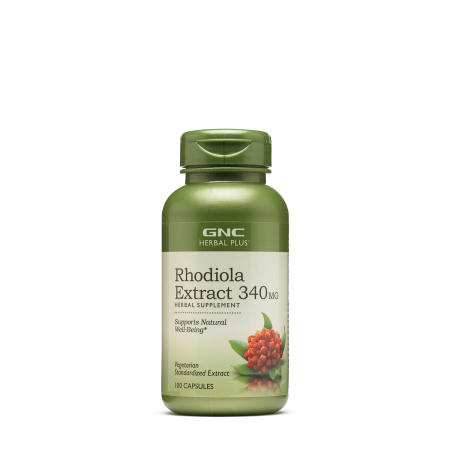 Suplimente alimentare - Gnc Herbal Plus Rhodiola 340mg, Extract De Rodiola, 100 Cps